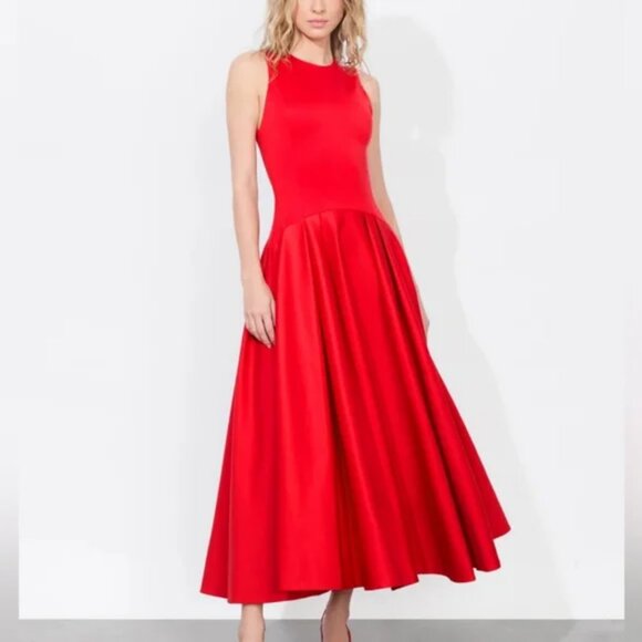 Alice + Olivia ADLEY DROP WAIST MIDI DRESS - Picture 9 of 11